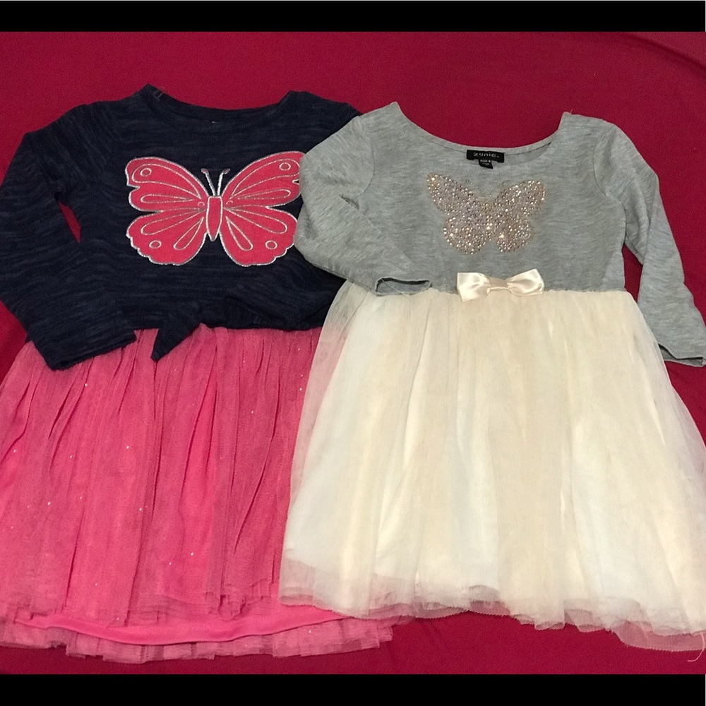 2 girls long sleeve dresses
